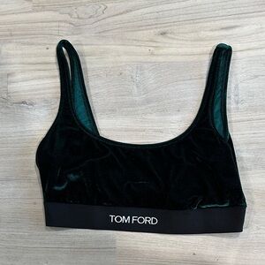 Tom Ford Velvet Bralette - Dark Green